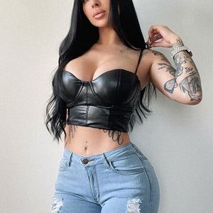 Spot a Faux Leather Fashion Nova Busiter Top XL